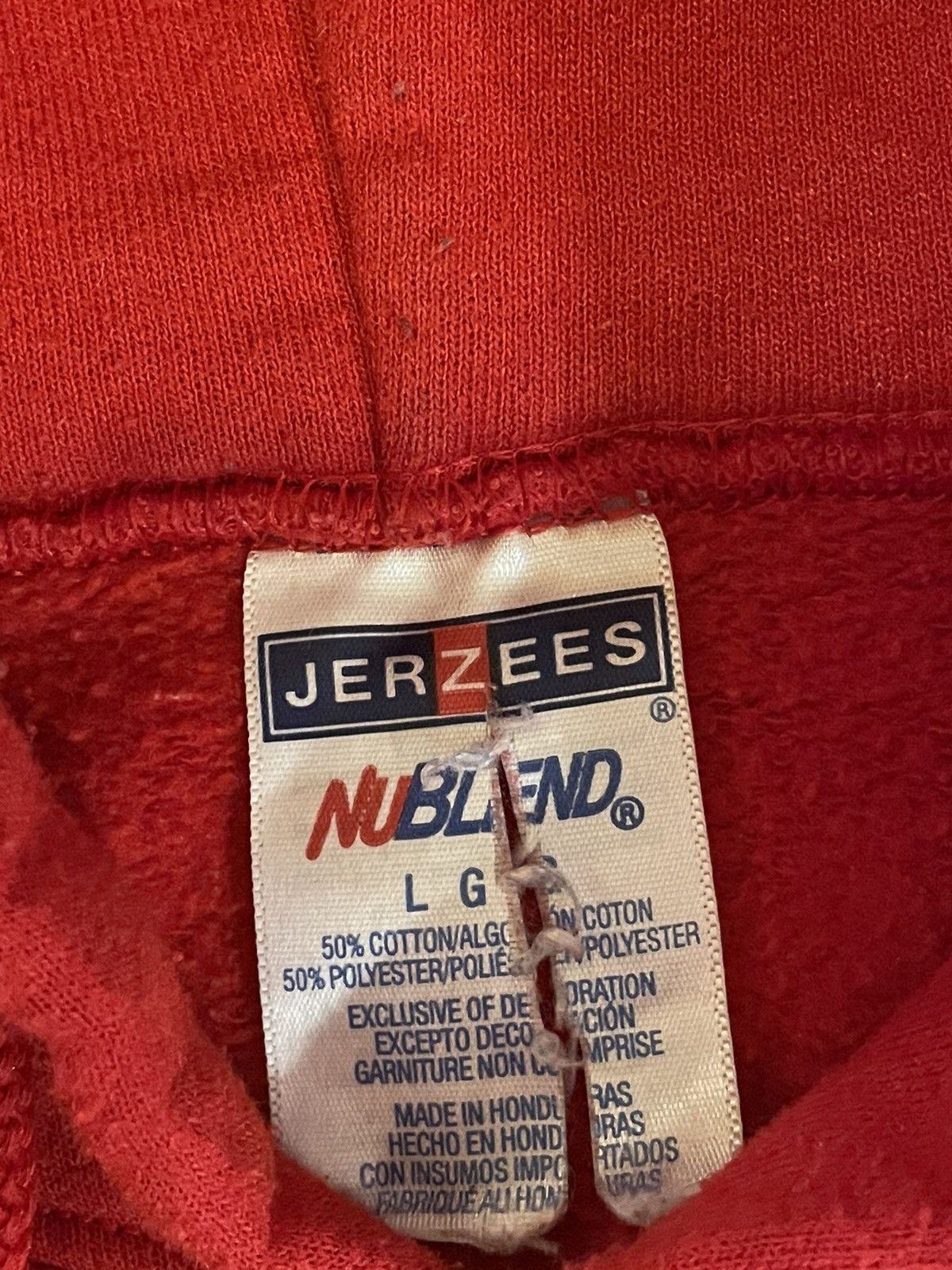 Other Vintage Y2K Jerzees Blank Red Hoodie Size Large Size US L / EU 52-54 / 3 - 3 Thumbnail