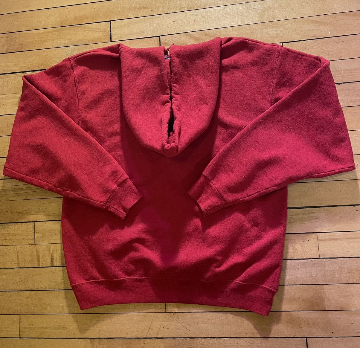 Other Vintage Y2K Jerzees Blank Red Hoodie Size Large Size US L / EU 52-54 / 3 - 2 Thumbnail