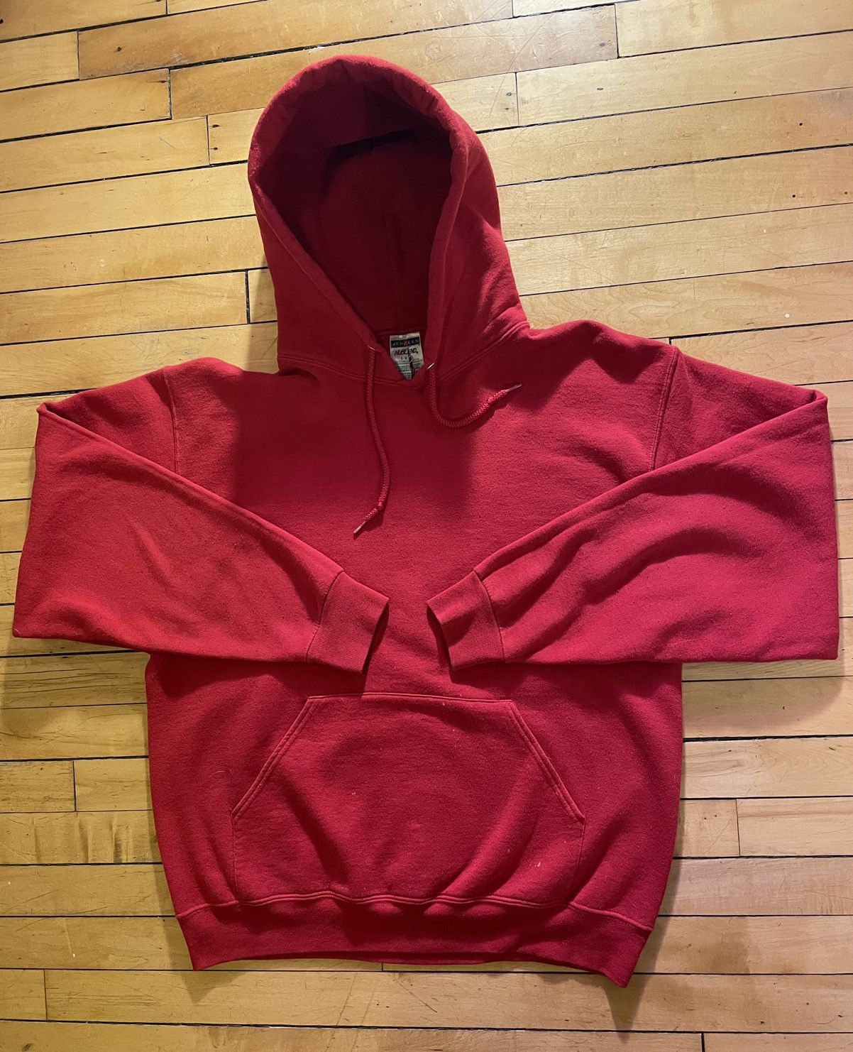 Other Vintage Y2K Jerzees Blank Red Hoodie Size Large Size US L / EU 52-54 / 3 - 1 Thumbnail