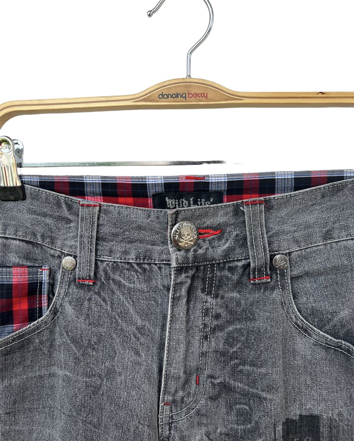 Japanese Brand Wild Life Skull Bones Denim Jeans Size US 32 / EU 48 - 5 Thumbnail