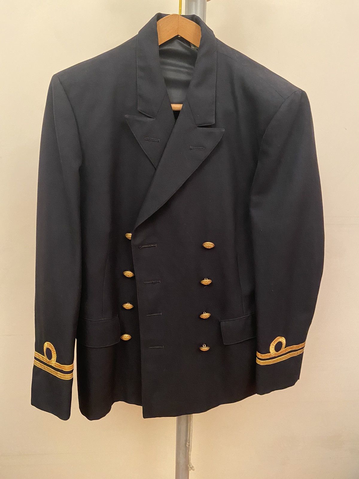 Vintage Vintage Navy Military Blazer Size US L / EU 52-54 / 3 - 1 Thumbnail