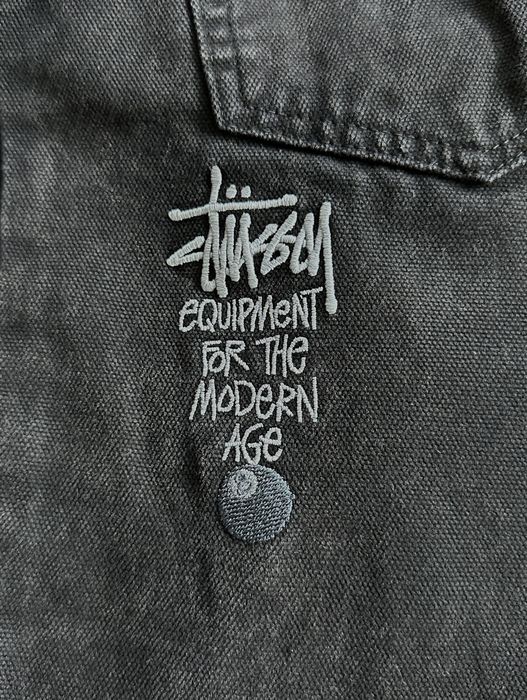 Vintage Stussy 8 ball embroidered pants jeans vintage black | Grailed