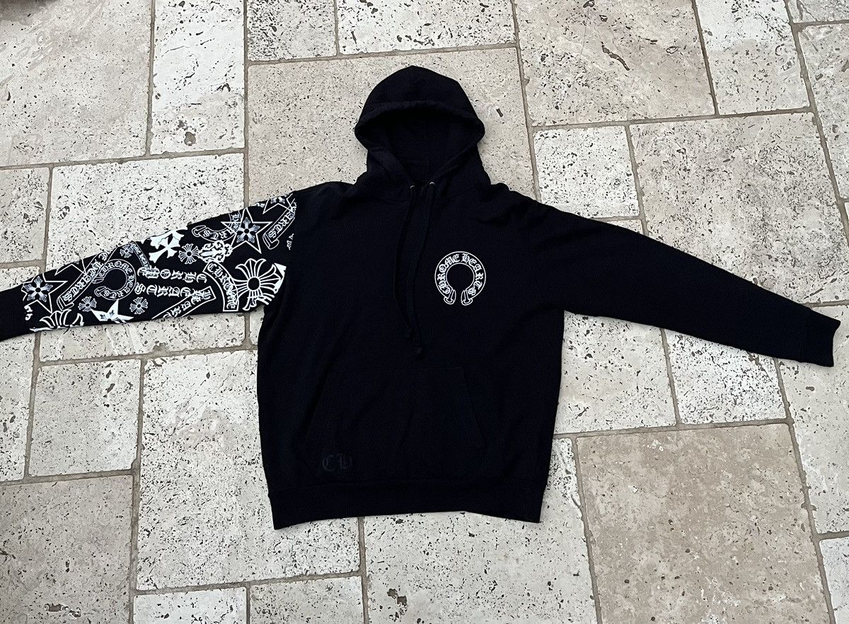 chrome hearts hoodie all over print sleeve