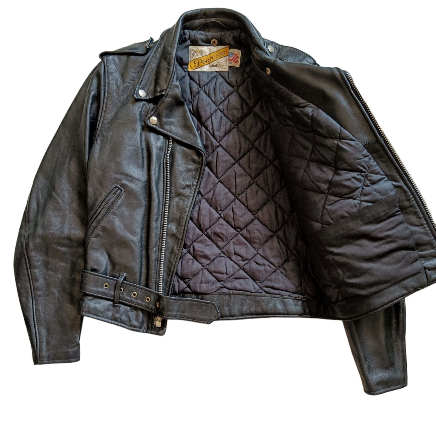 Schott 🔥Vintage SCHOTT PERFECTO 618 N.Y.C Bikers Leather Jacket Size US S / EU 44-46 / 1 - 2 Thumbnail