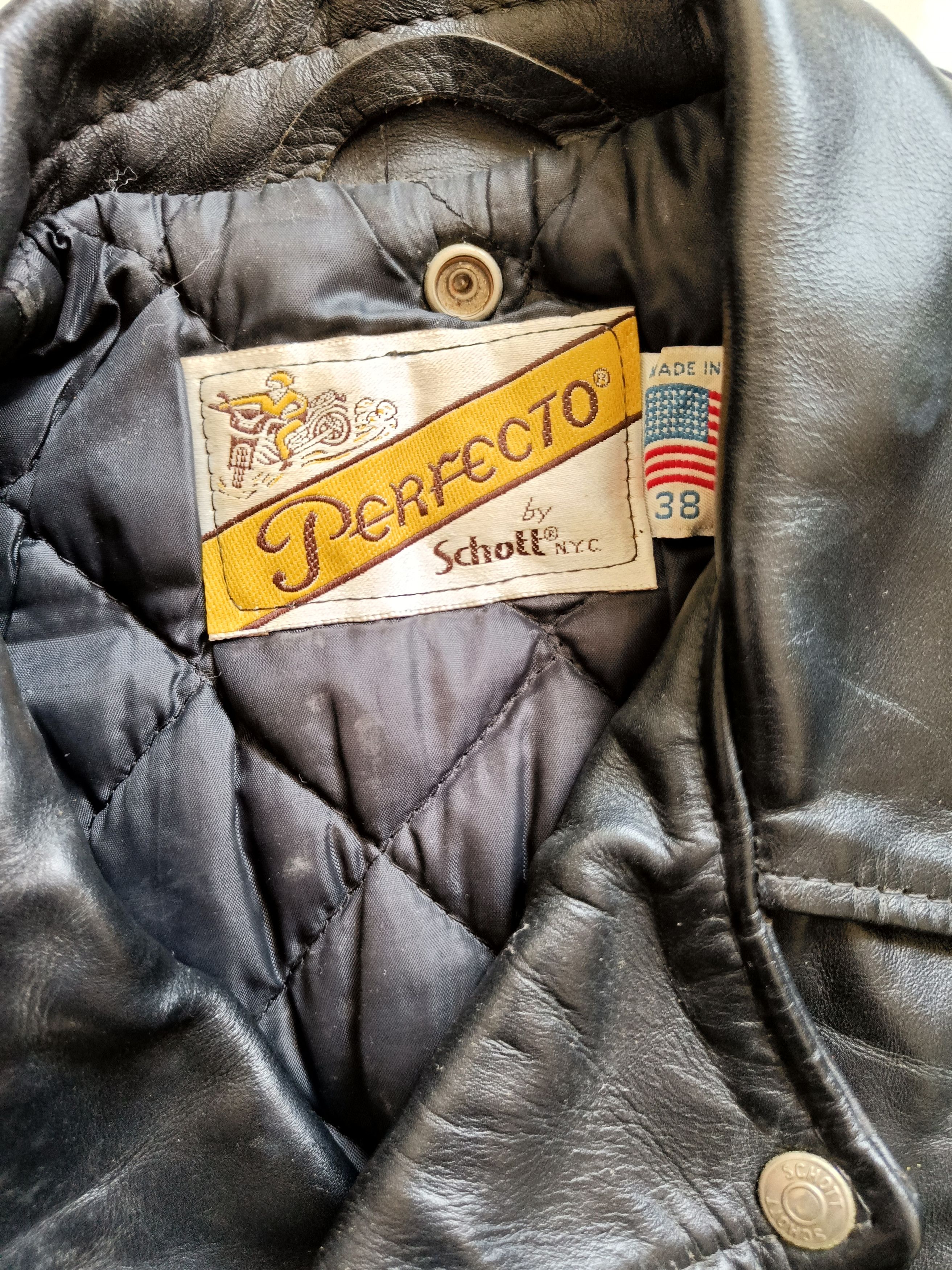 Schott 🔥Vintage SCHOTT PERFECTO 618 N.Y.C Bikers Leather Jacket Size US S / EU 44-46 / 1 - 7 Thumbnail