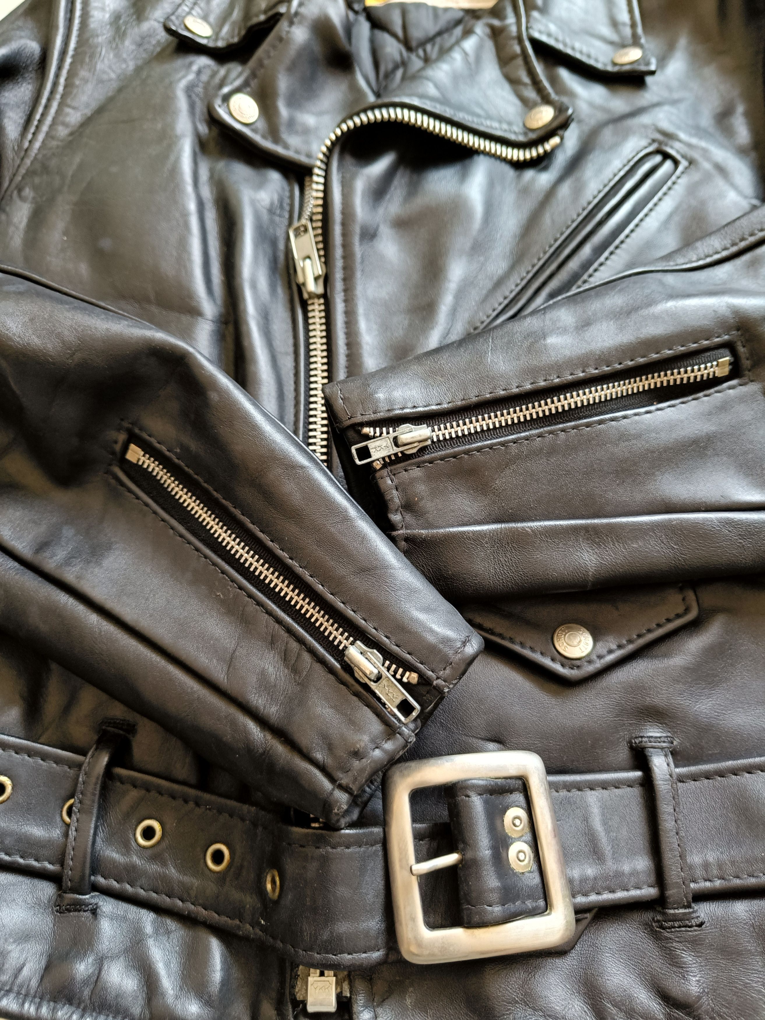 Schott 🔥Vintage SCHOTT PERFECTO 618 N.Y.C Bikers Leather Jacket Size US S / EU 44-46 / 1 - 4 Thumbnail