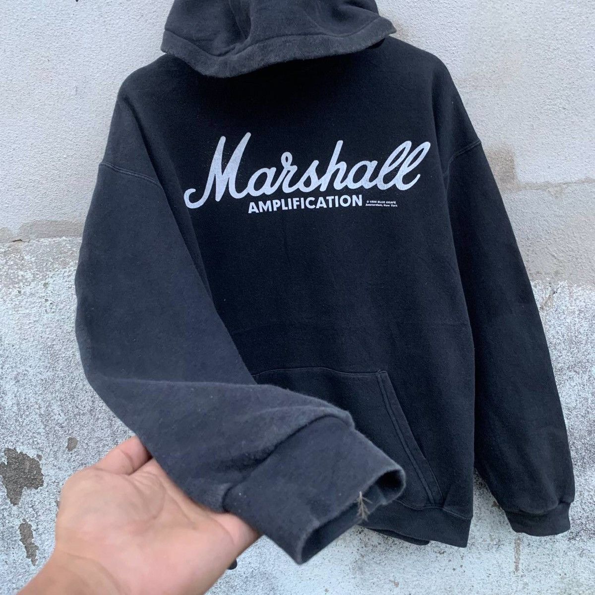 Vintage Vintage 90s Marshall Amplification Hooded Pullover Size US M / EU 48-50 / 2 - 5 Thumbnail