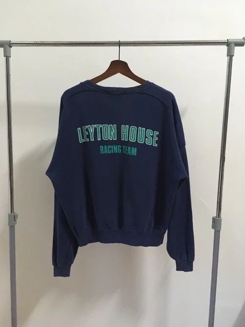 Vintage 1990s Vtg Leyton House Racing Spell Out Crewneck Pullover Size US L / EU 52-54 / 3 - 1 Thumbnail