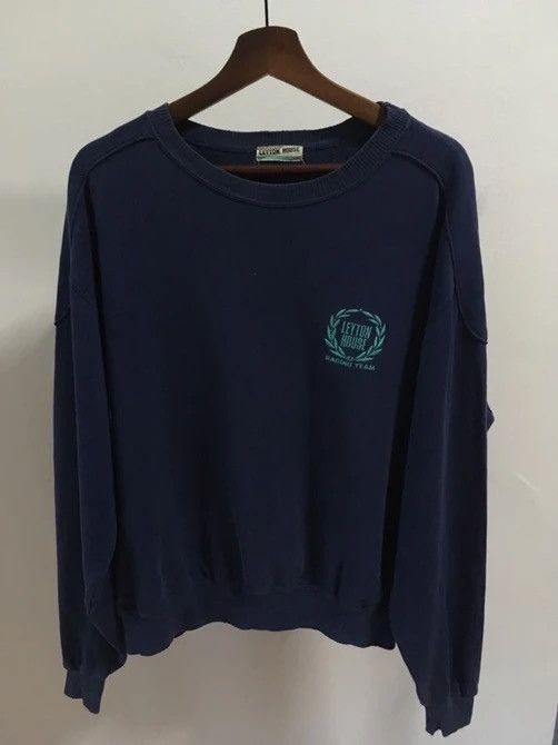 Vintage 1990s Vtg Leyton House Racing Spell Out Crewneck Pullover Size US L / EU 52-54 / 3 - 3 Thumbnail