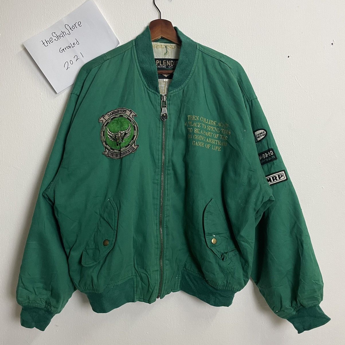 Japanese Brand Vintage Splendid Zipper Up Bomber Jacket Size US XXL / EU 58 / 5 - 2 Thumbnail