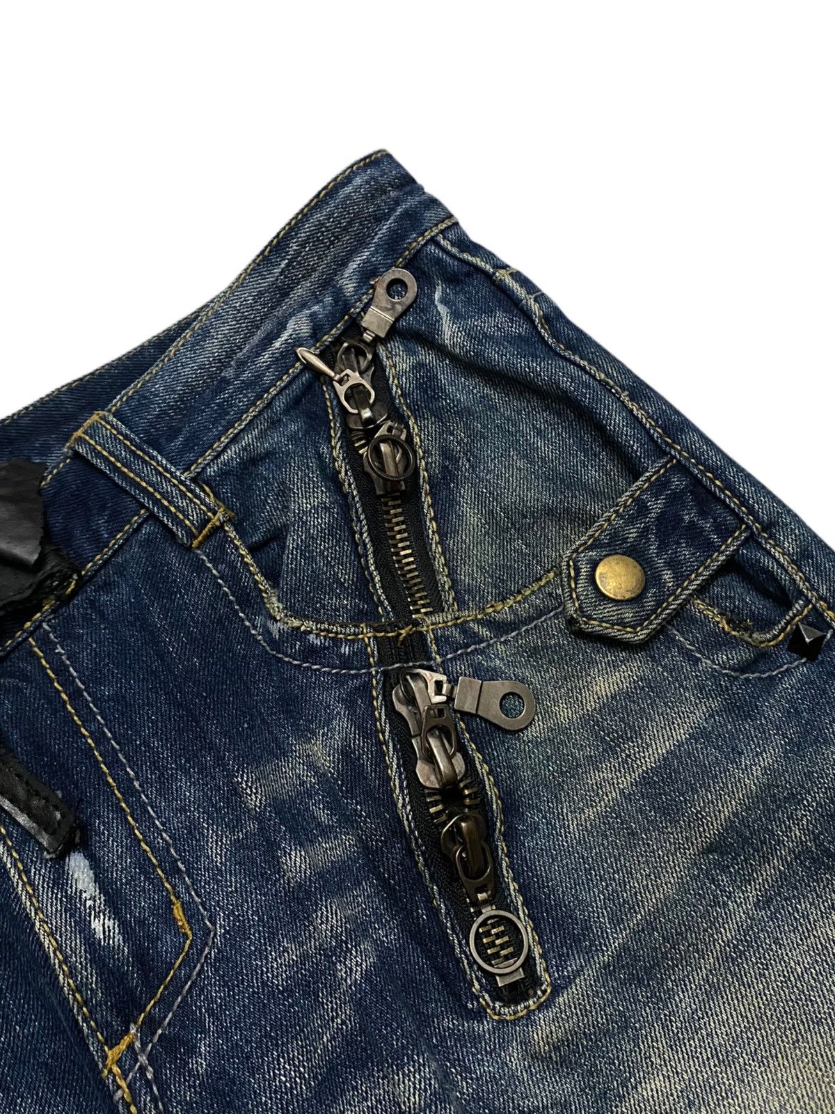 Japanese Brand Semantic Design Multipockets Bondage Punk Style Jeans Size US 31 - 7 Thumbnail