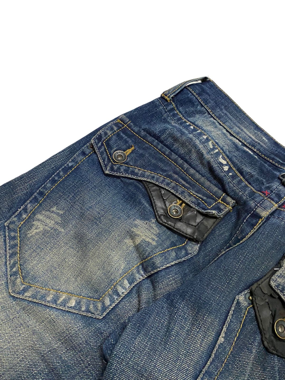 Japanese Brand Semantic Design Multipockets Bondage Punk Style Jeans Size US 31 - 16 Thumbnail