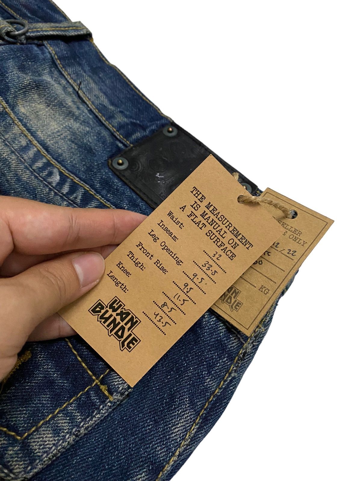 Japanese Brand Semantic Design Multipockets Bondage Punk Style Jeans Size US 31 - 15 Thumbnail