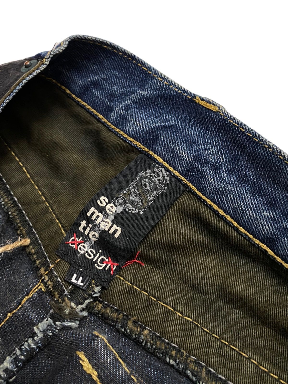 Japanese Brand Semantic Design Multipockets Bondage Punk Style Jeans Size US 31 - 9 Thumbnail
