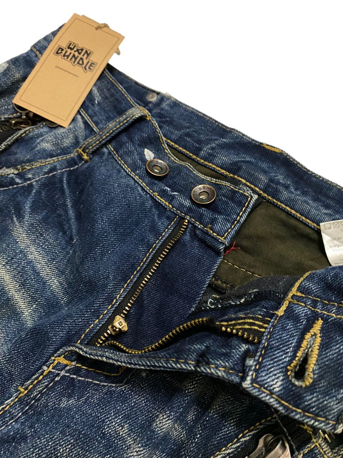 Japanese Brand Semantic Design Multipockets Bondage Punk Style Jeans Size US 31 - 5 Thumbnail