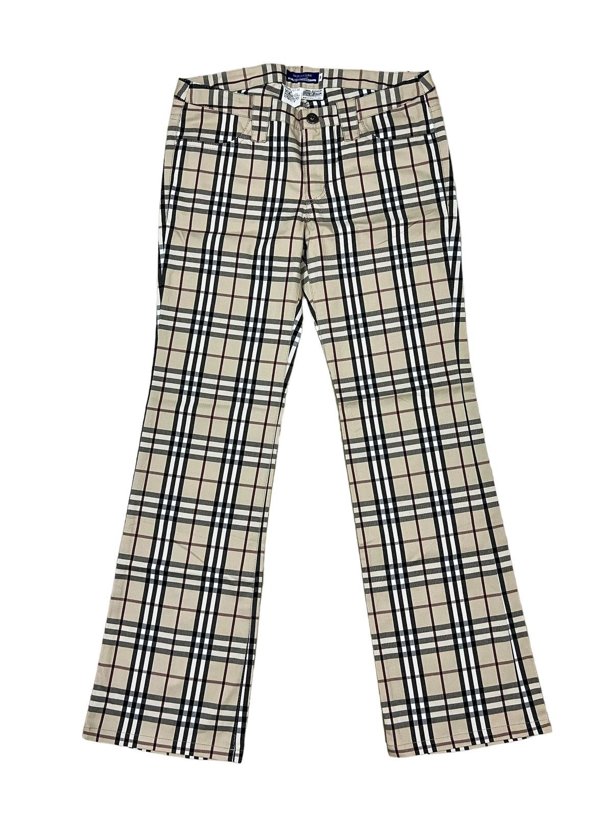 Burberry × Vintage Iconic Burberry Flare Leg Nova Check Flap Pocket Golf Pants Size 28" / US 6 / IT 42 - 5 Thumbnail