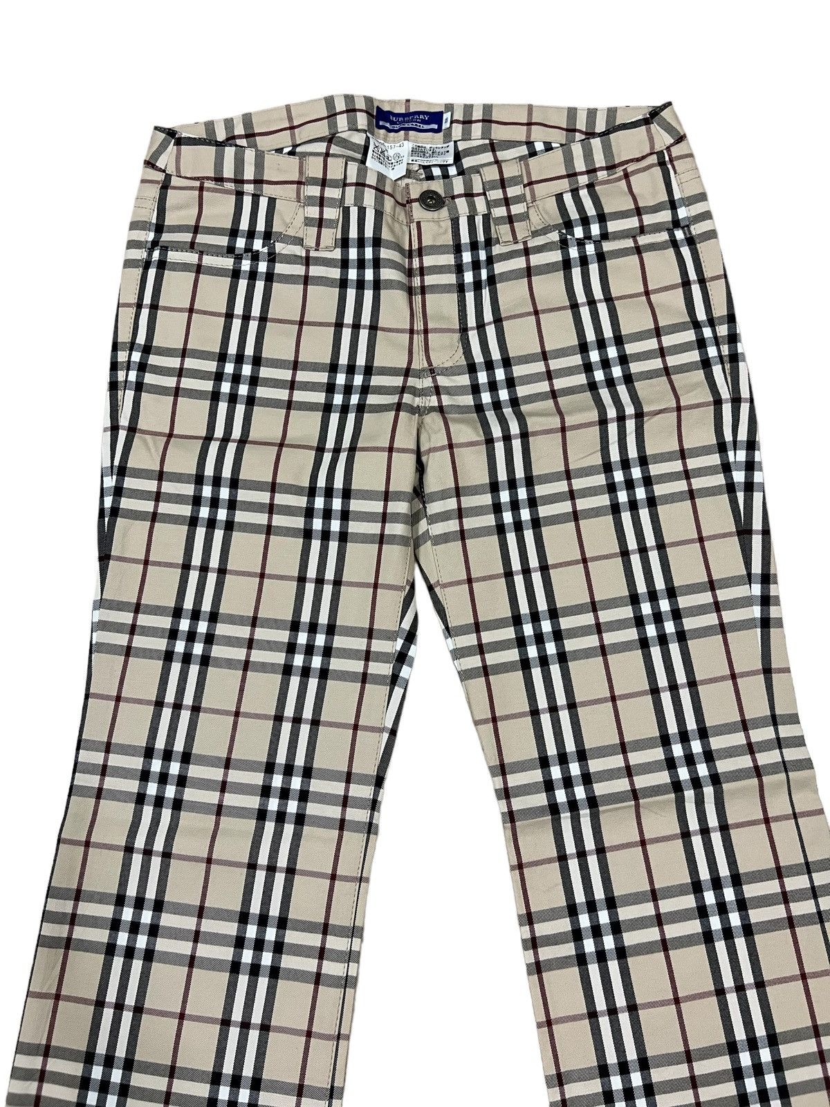 Burberry × Vintage Iconic Burberry Flare Leg Nova Check Flap Pocket Golf Pants Size 28" / US 6 / IT 42 - 6 Thumbnail