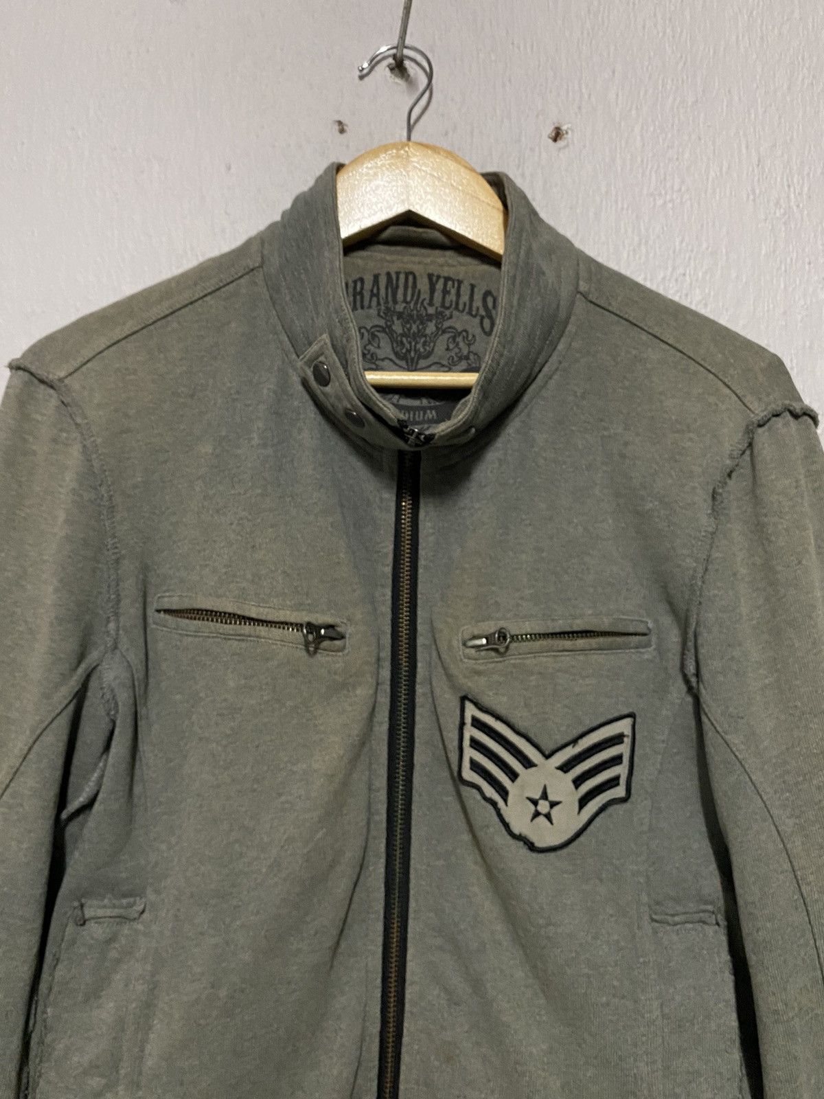 Japanese Brand Vintage Japanese Brand Millitary Jacket Zip Up With Patches Size US L / EU 52-54 / 3 - 2 Thumbnail
