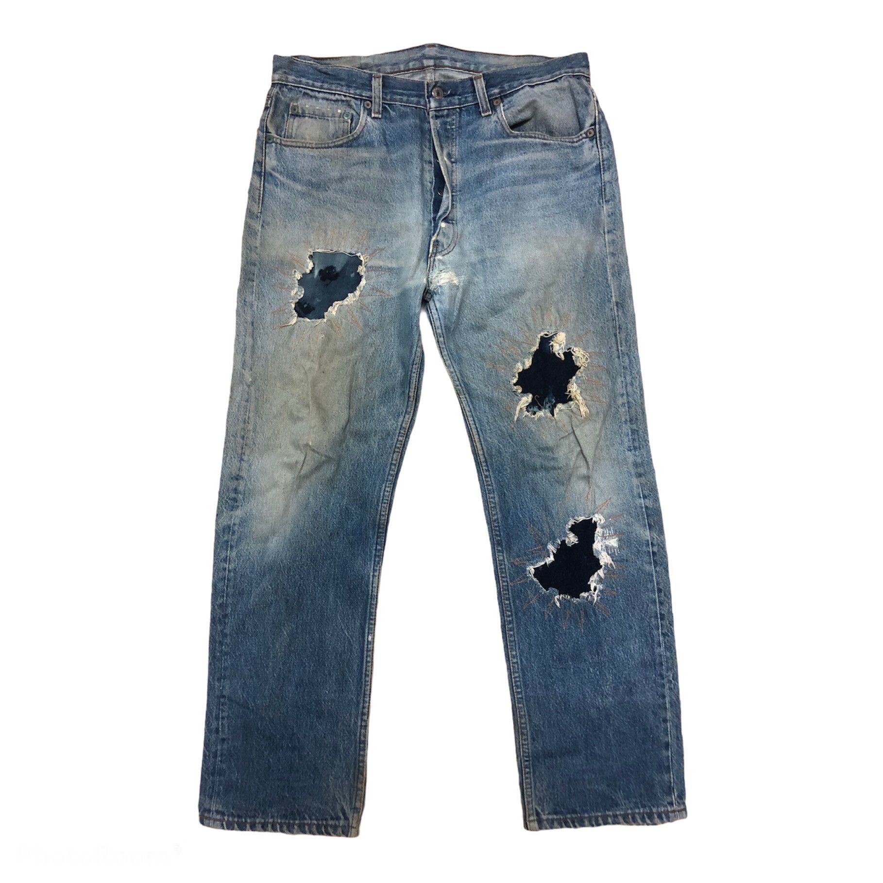 VINTAGE LEVIS 501 CUSTOM CRAFTED RARE DESIGN MADE IN USA