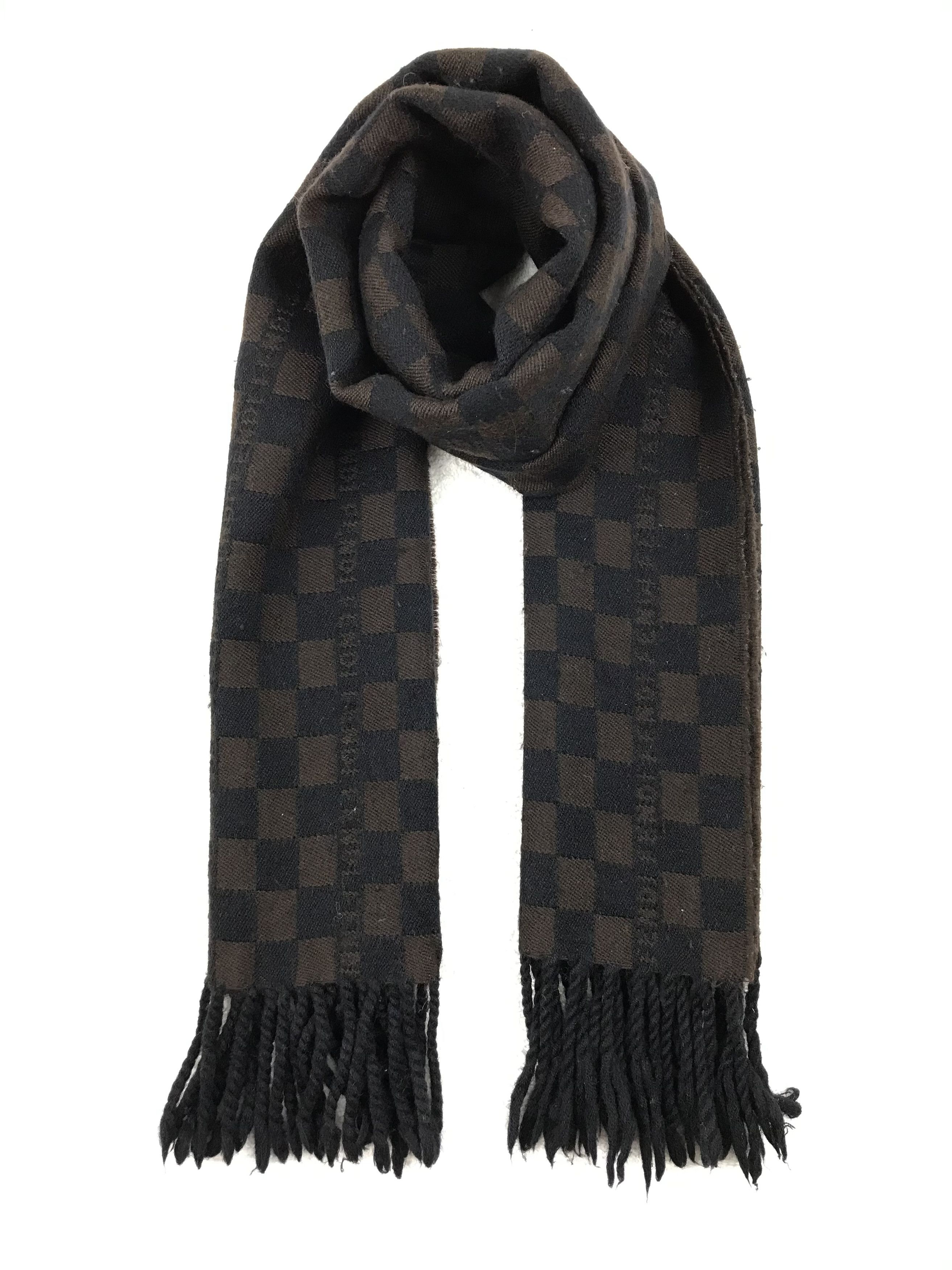 F1319 Vintage Fendi Winter Scarf Muffler Wool Cashmere