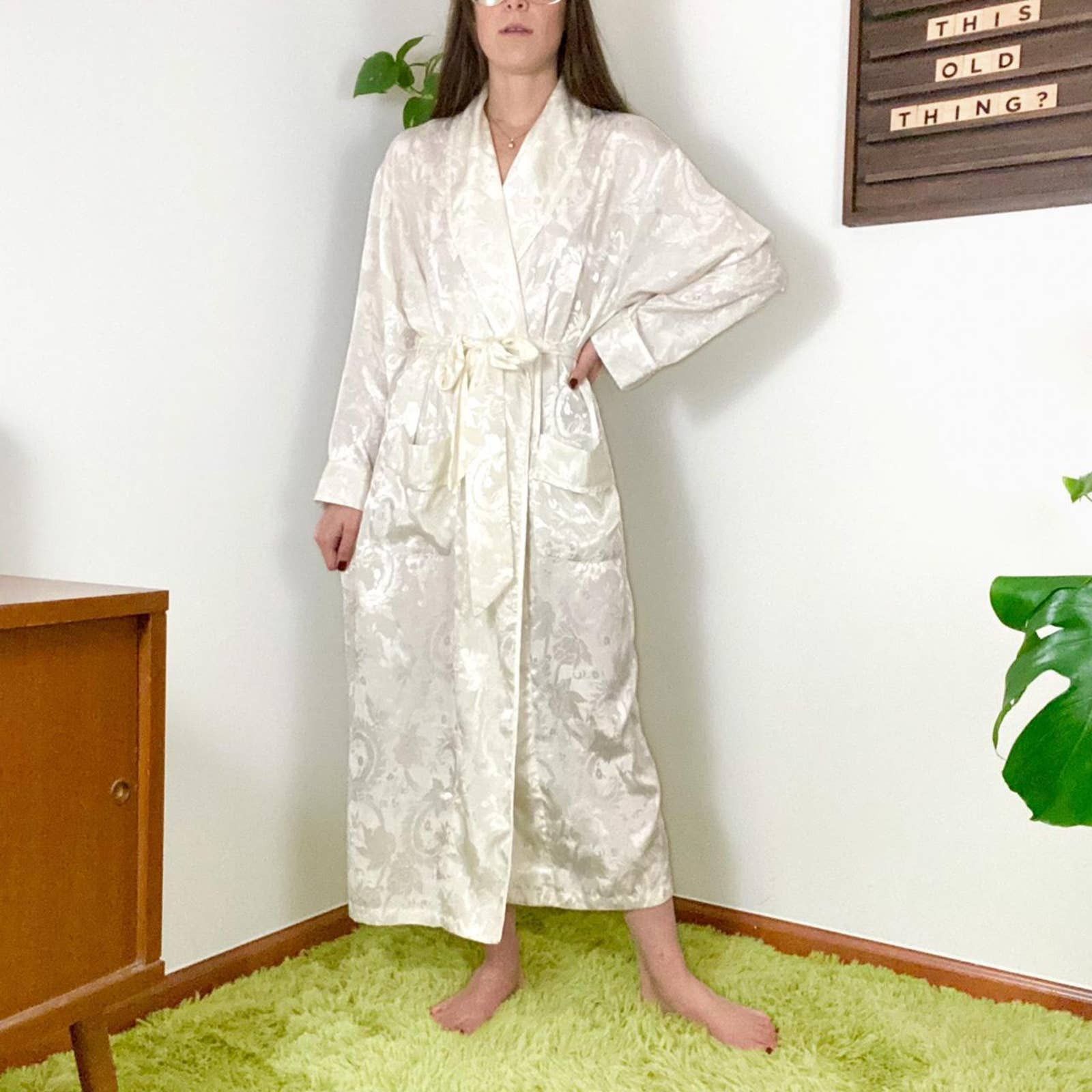 Victoria's Secret 90s Vintage Off White Floral Satin Victoria’s Secret ...