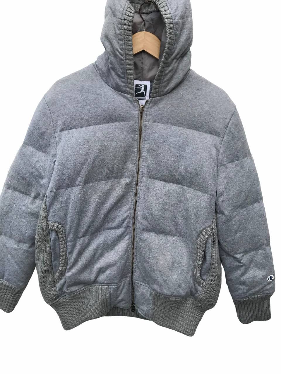 Champion Champion Puffer Hoodie Streetwear Jacket ( STAINS ) Size US M / EU 48-50 / 2 - 3 Thumbnail