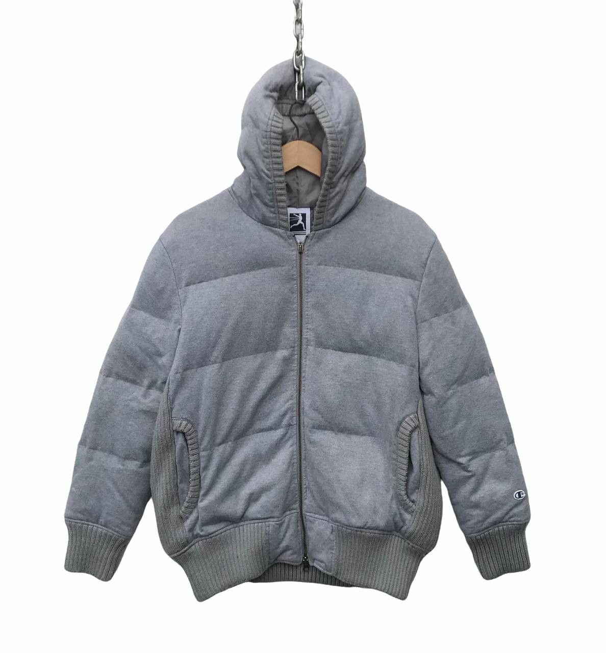Champion Champion Puffer Hoodie Streetwear Jacket ( STAINS ) Size US M / EU 48-50 / 2 - 1 Thumbnail