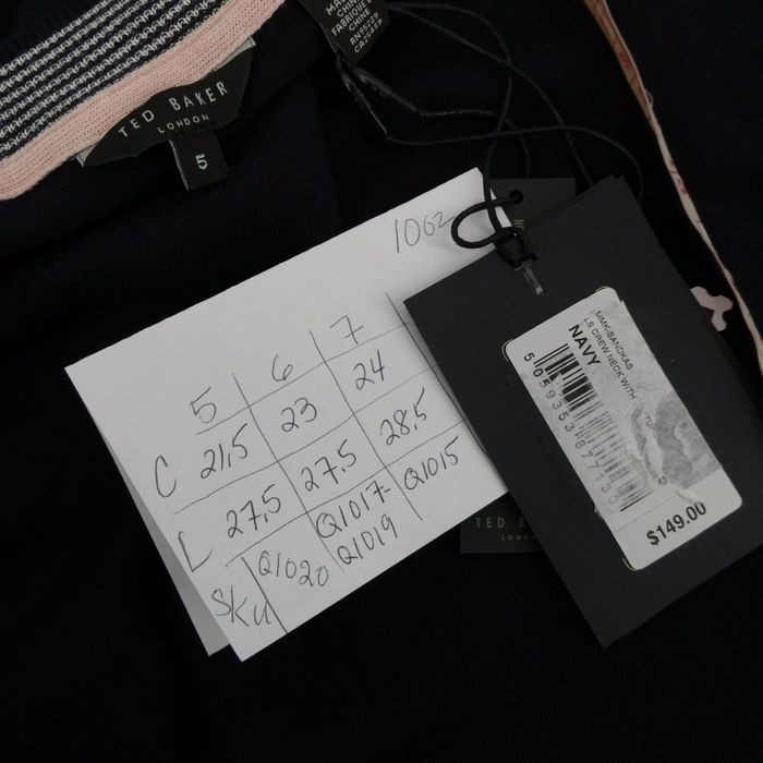 Ted Baker Ted Baker Sandkas Slim Fit Crewneck Cotton Blend Sweater Nav Grailed