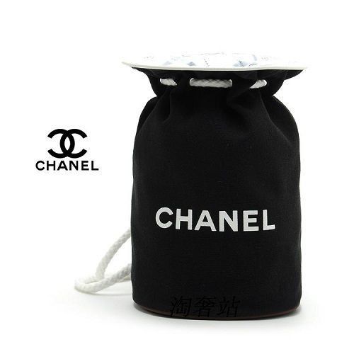 Chanel Chanel Black Canvas Drawstring Bucket Bag Backpack Size ONE SIZE - 7 Thumbnail
