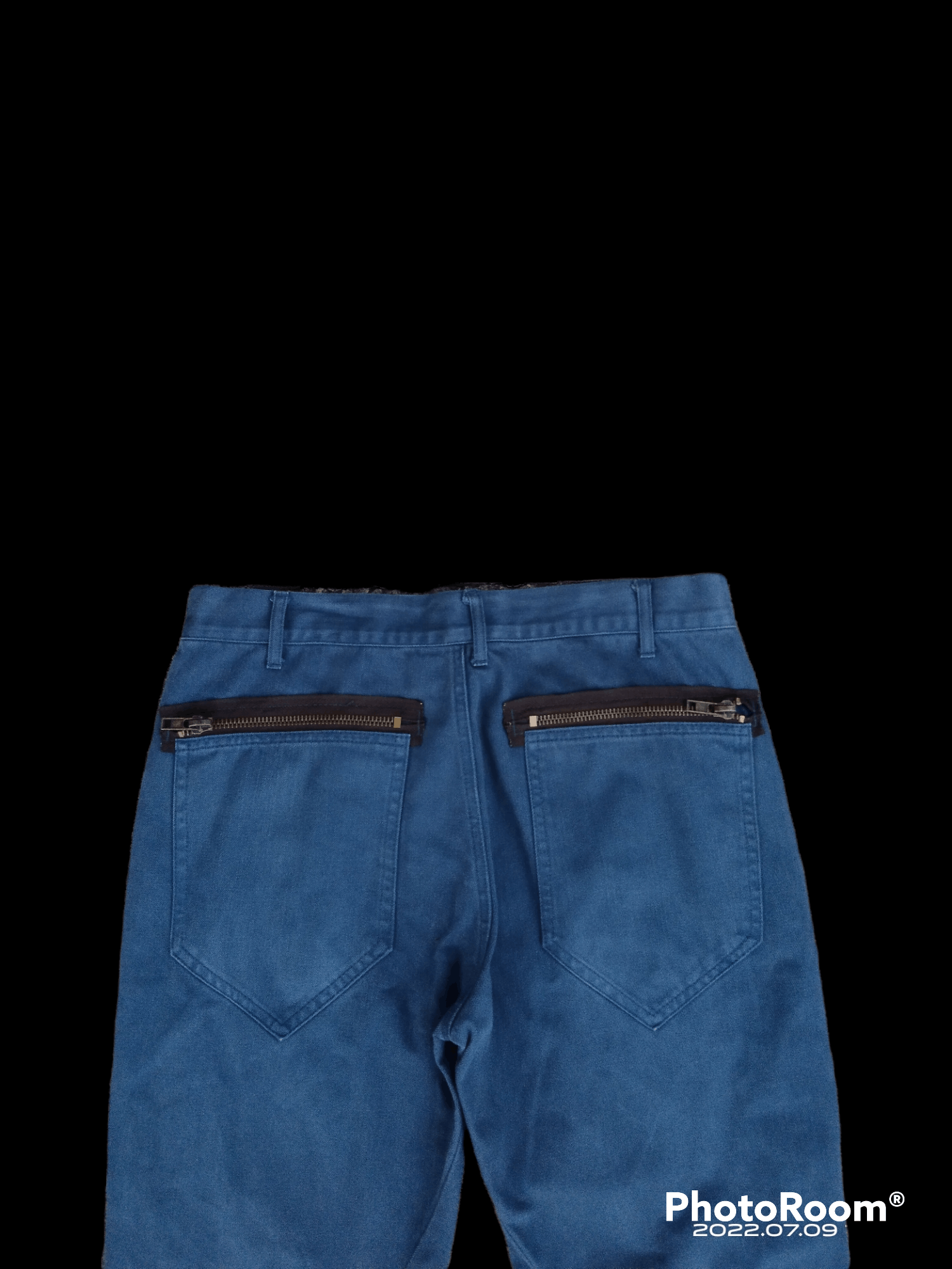 If Six Was Nine × Japanese Brand DiSTRESSED BONDAGE GRAGE BLUE DENIM PANTS Size US 31 - 6 Thumbnail