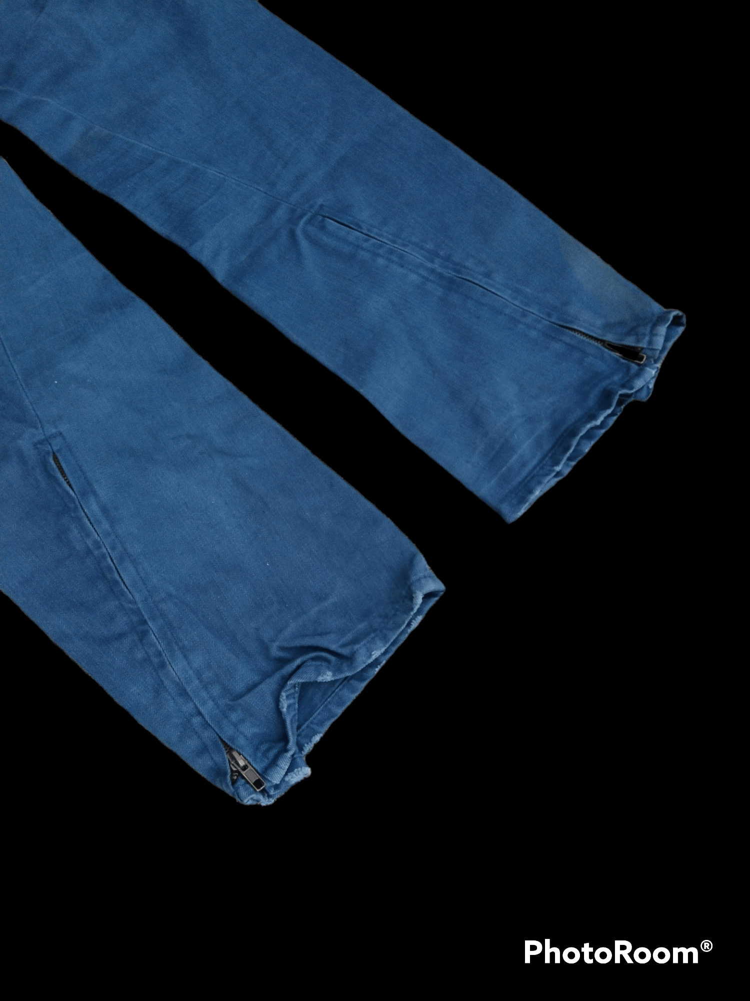 If Six Was Nine × Japanese Brand DiSTRESSED BONDAGE GRAGE BLUE DENIM PANTS Size US 31 - 7 Thumbnail