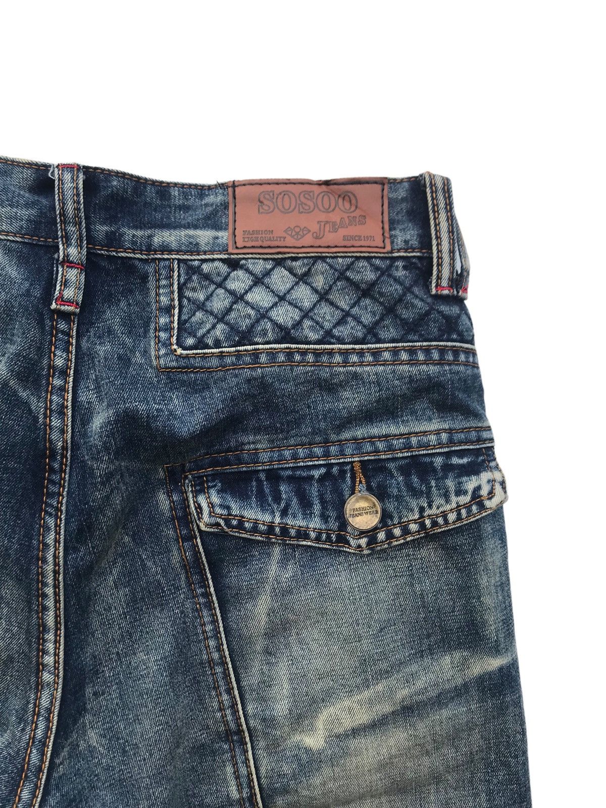 Other Sosoo Jeans Cafe Racer Style Denim Pants Size US 30 / EU 46 - 11 Thumbnail