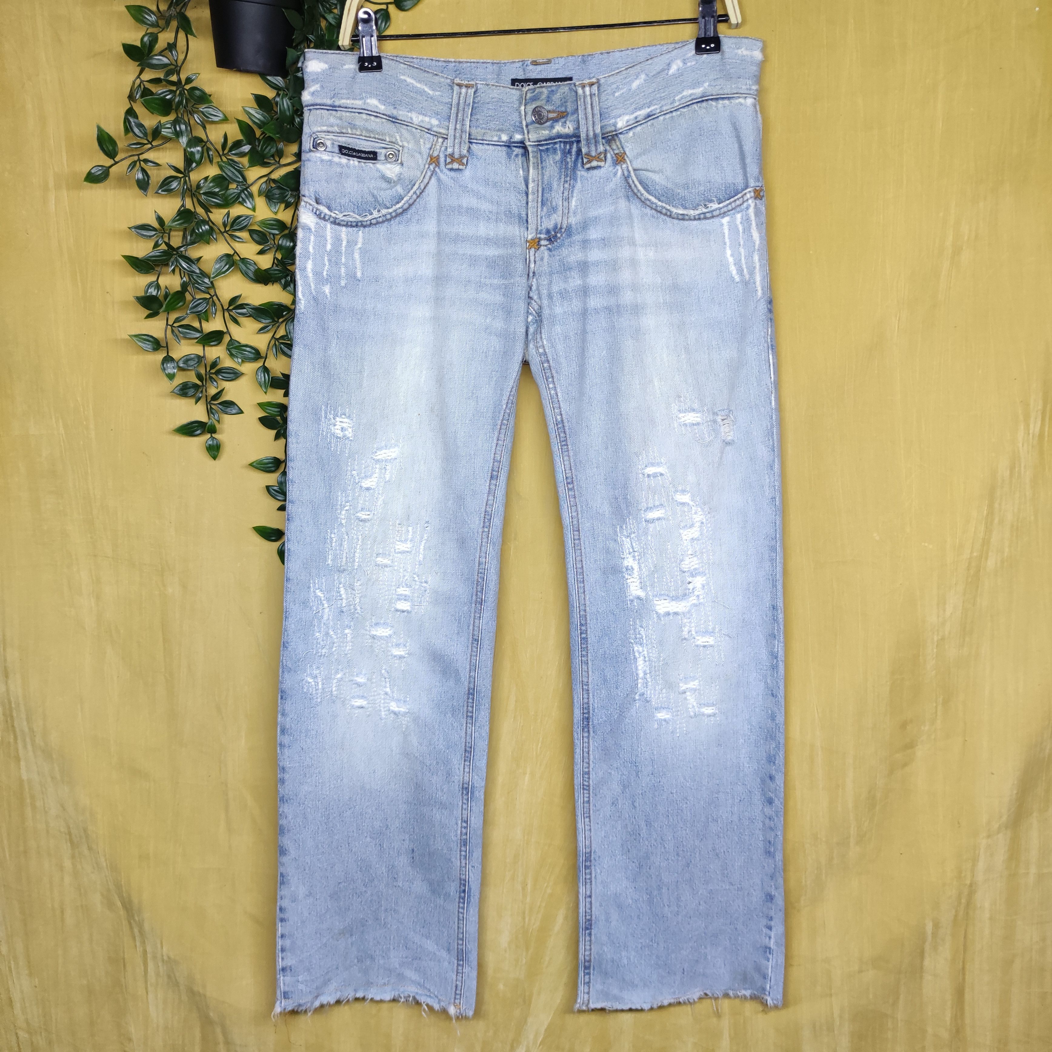 Dolce & Gabbana Dolce & Gabbana Distressed denim pant Size US 34 / EU 50 - 1 Thumbnail