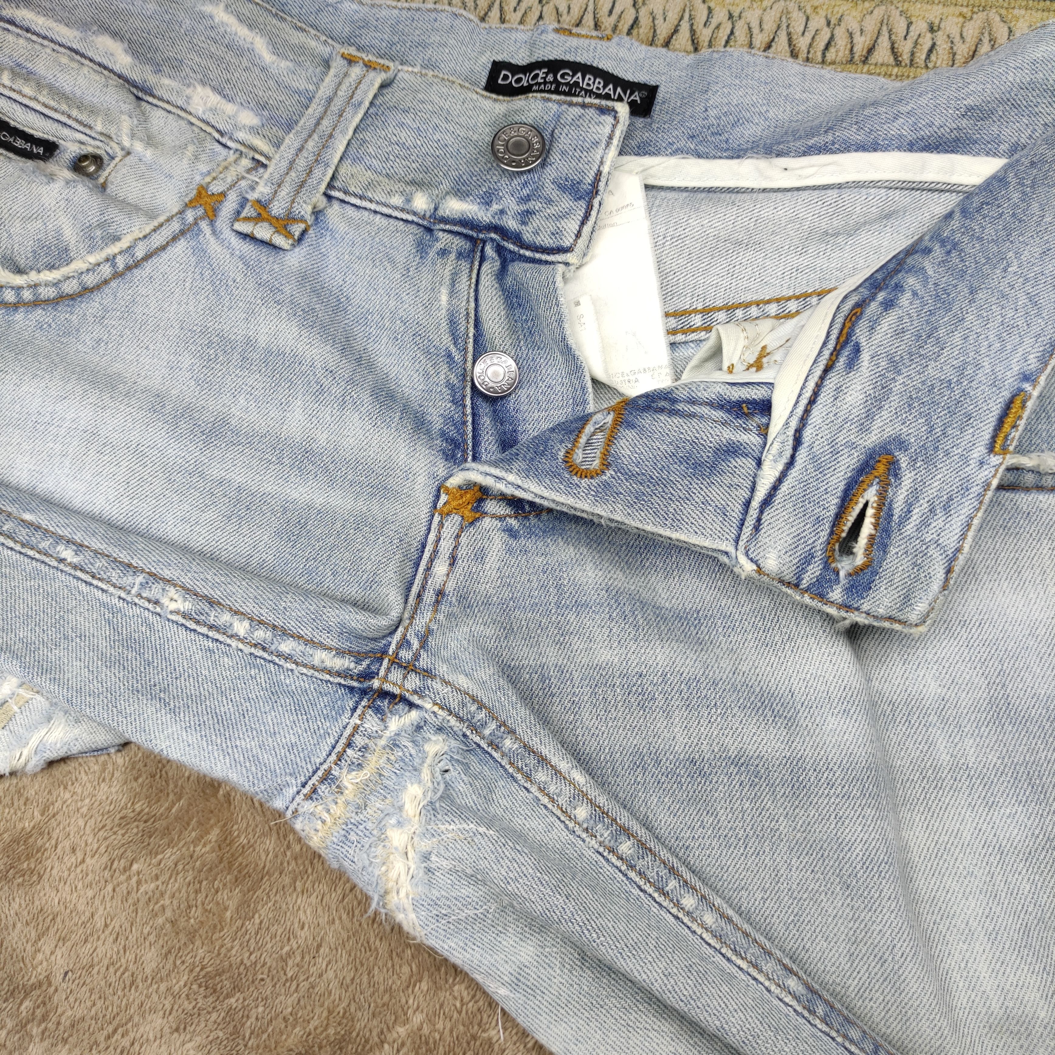 Dolce & Gabbana Dolce & Gabbana Distressed denim pant Size US 34 / EU 50 - 16 Thumbnail