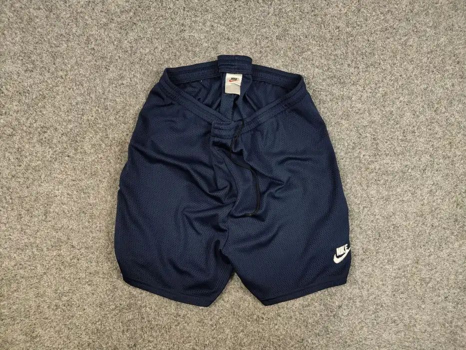 Nike 🌌Vintage Nike Shorts Blue Logo swoosh casual Y2K Streetwear Size US 36 / EU 52 - 2 Thumbnail