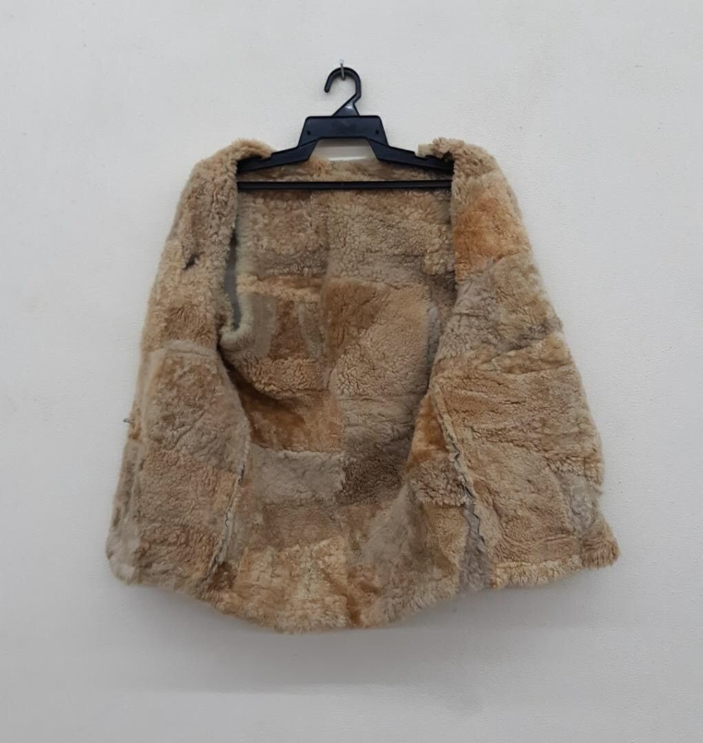 Vintage 🔥DHL EXPRESS🔥 Sherpa Leather vest Nice Design Size US S / EU 44-46 / 1 - 5 Thumbnail