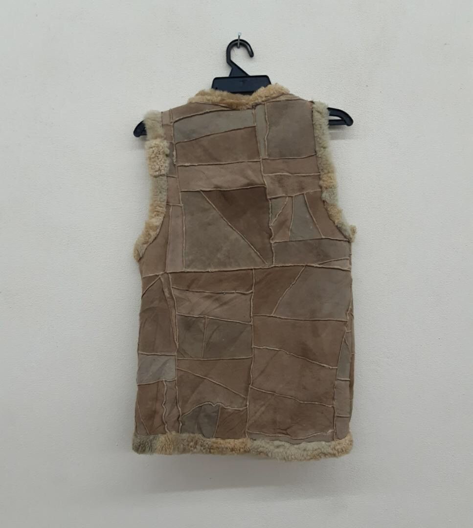 Vintage 🔥DHL EXPRESS🔥 Sherpa Leather vest Nice Design Size US S / EU 44-46 / 1 - 4 Thumbnail