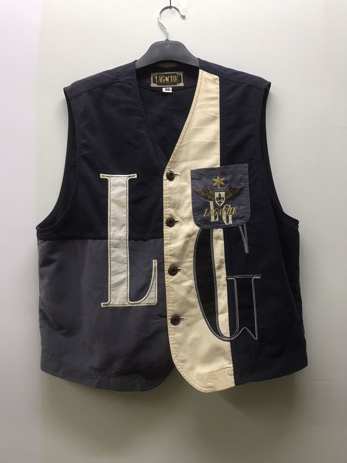 Japanese Brand Lagache Big Logo Vest Jacket Size US L / EU 52-54 / 3 - 1 Thumbnail