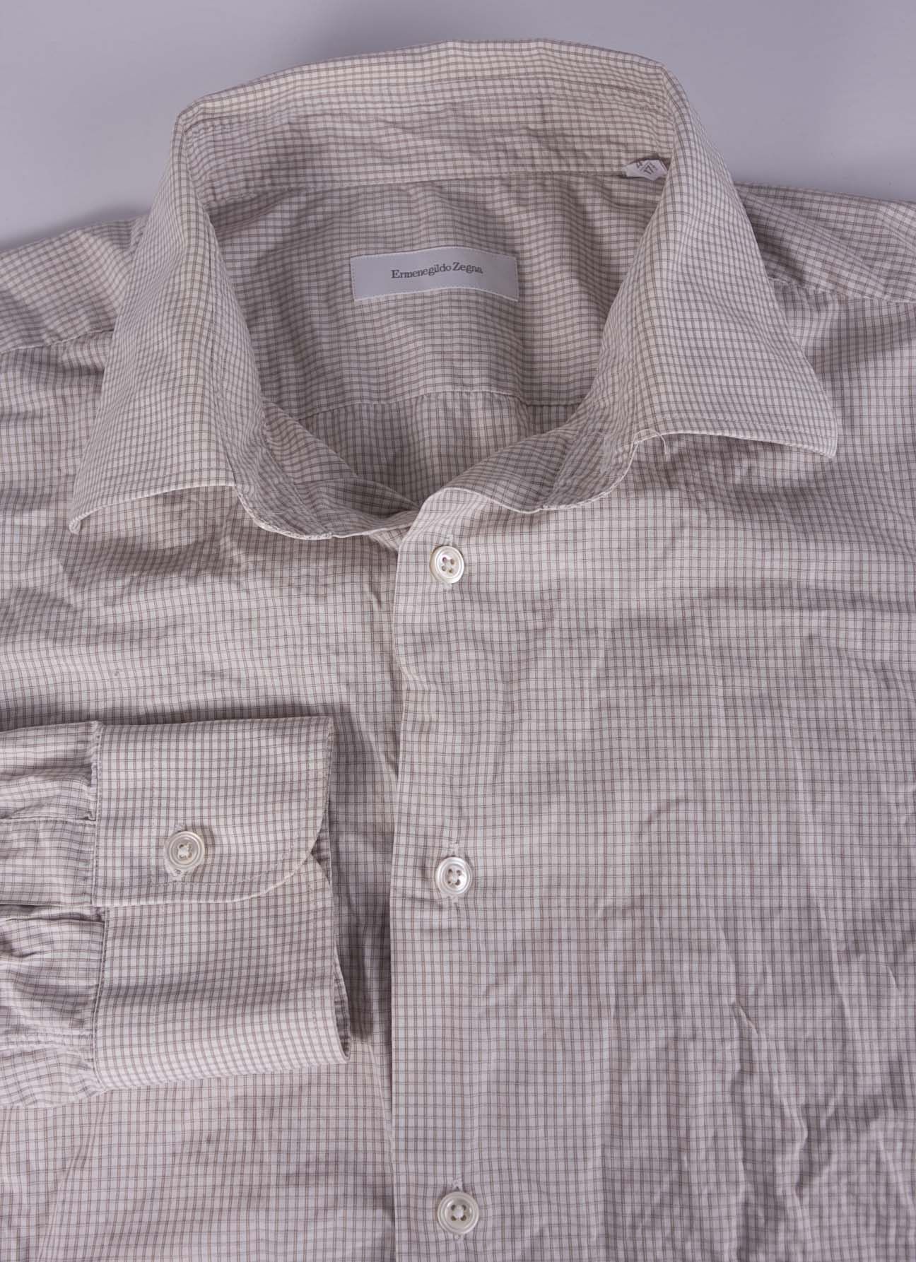 Ermenegildo Zegna Ermenegildo Zegna Shirt Check Size 17.5/44 Size 44R - 1 Thumbnail