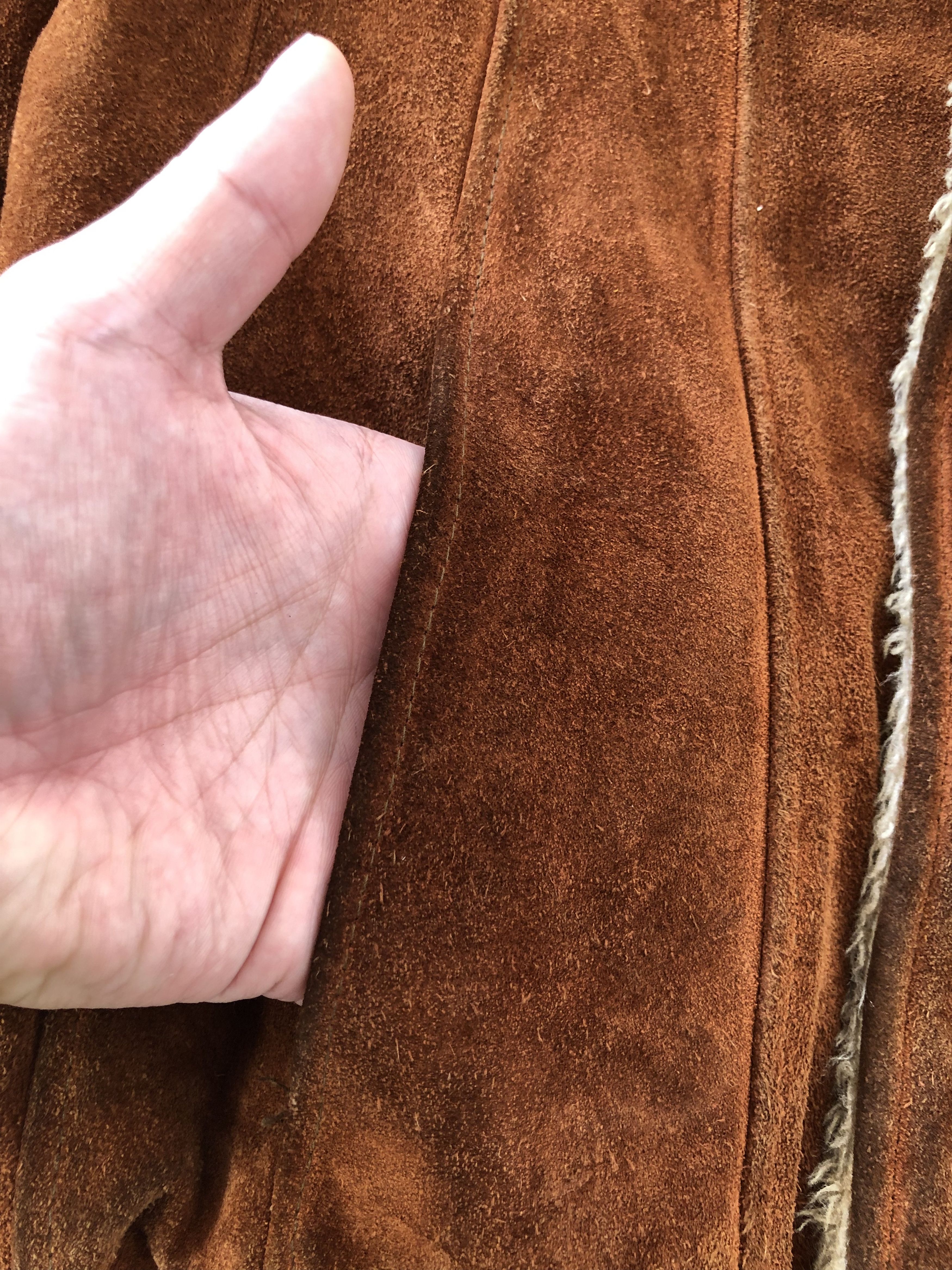 Genuine Leather RARE🔥VINTAGE 80’S BERMANS SHEARLING SUEDE LEATHER JACKET Size US M / EU 48-50 / 2 - 21 Thumbnail