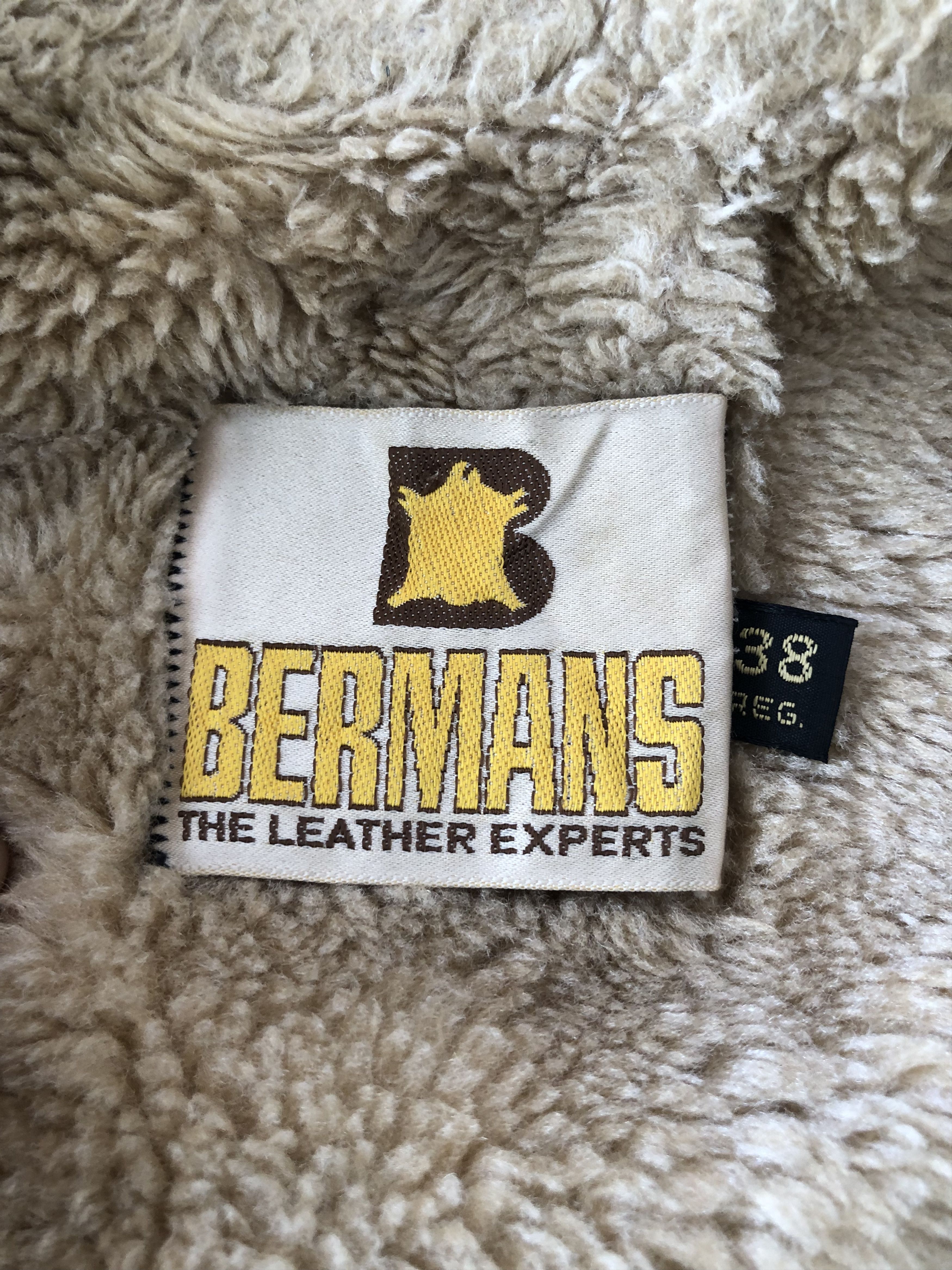 Genuine Leather RARE🔥VINTAGE 80’S BERMANS SHEARLING SUEDE LEATHER JACKET Size US M / EU 48-50 / 2 - 16 Thumbnail
