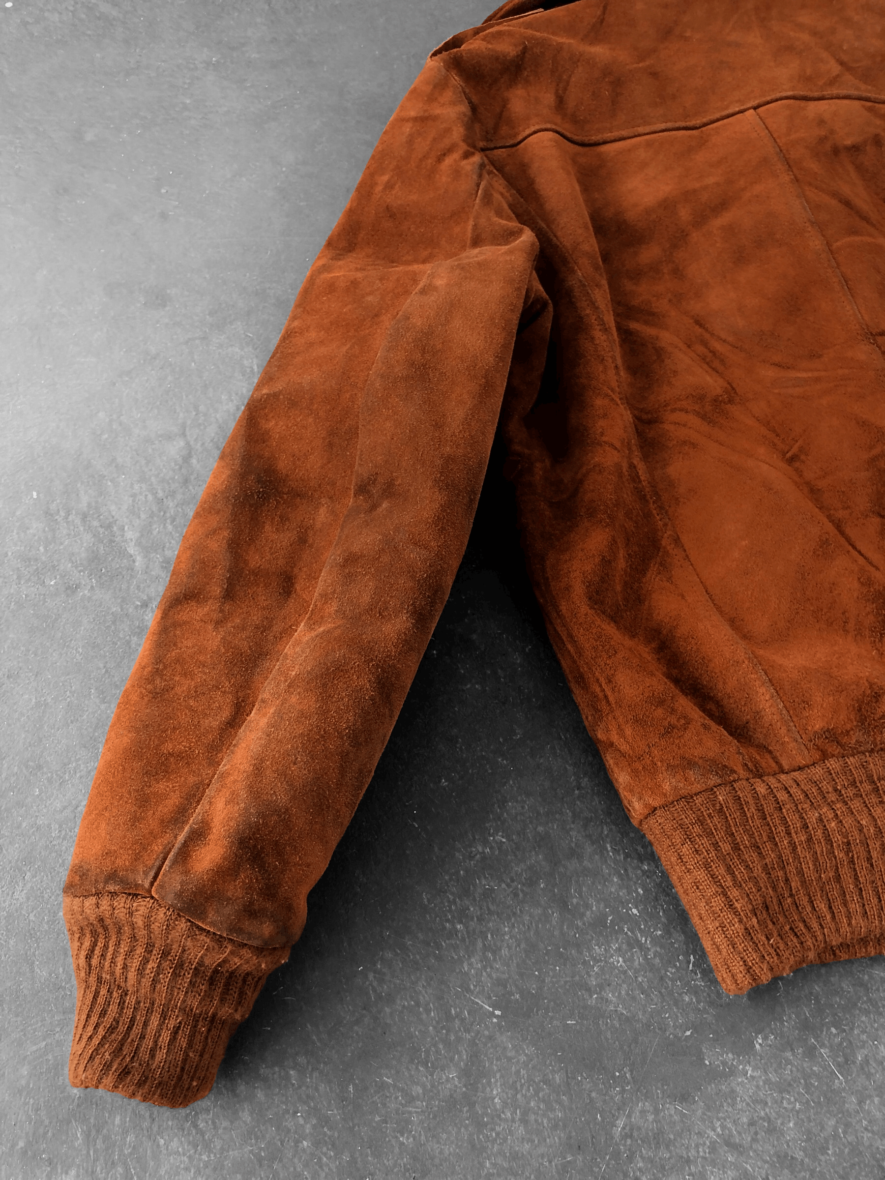 Genuine Leather RARE🔥VINTAGE 80’S BERMANS SHEARLING SUEDE LEATHER JACKET Size US M / EU 48-50 / 2 - 14 Thumbnail