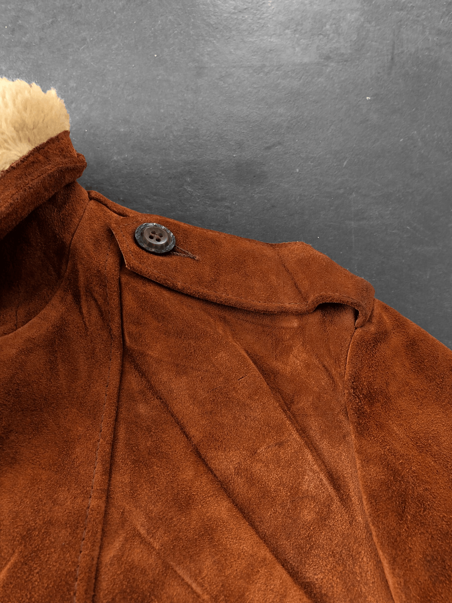 Genuine Leather RARE🔥VINTAGE 80’S BERMANS SHEARLING SUEDE LEATHER JACKET Size US M / EU 48-50 / 2 - 11 Thumbnail