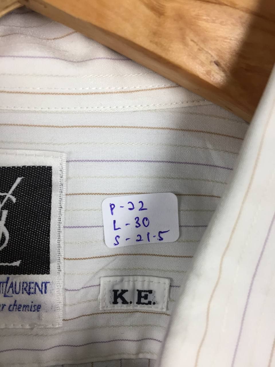 Yves Saint Laurent Vtg Yves Saint Laurent Tissus Pour Chemise Shirt Size US L / EU 52-54 / 3 - 10 Thumbnail