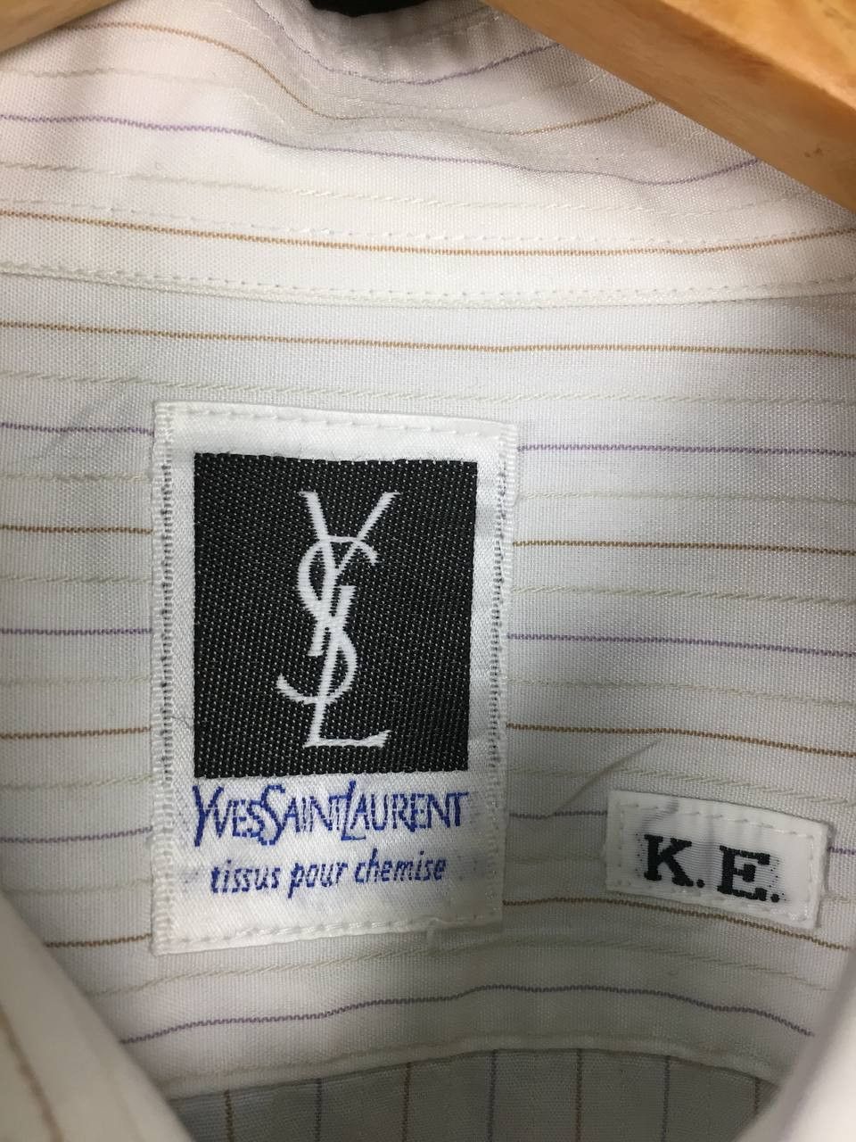 Yves Saint Laurent Vtg Yves Saint Laurent Tissus Pour Chemise Shirt Size US L / EU 52-54 / 3 - 8 Thumbnail