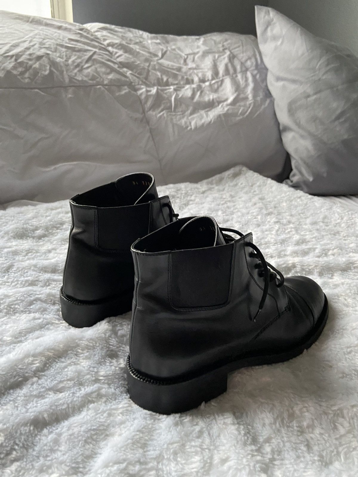 Saint Laurent Paris Saint Laurent by Hedi Slimane Leather Combat Boots Size US 7 / IT 37 - 6 Thumbnail