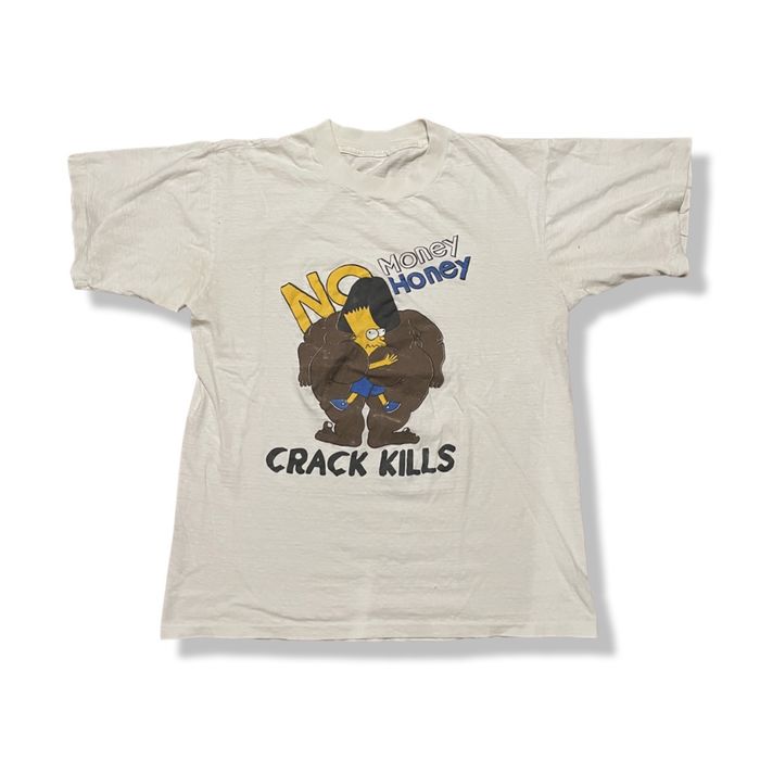 Vintage Vintage 90s Bart Simpson Crack Kills T-Shirt! | Grailed