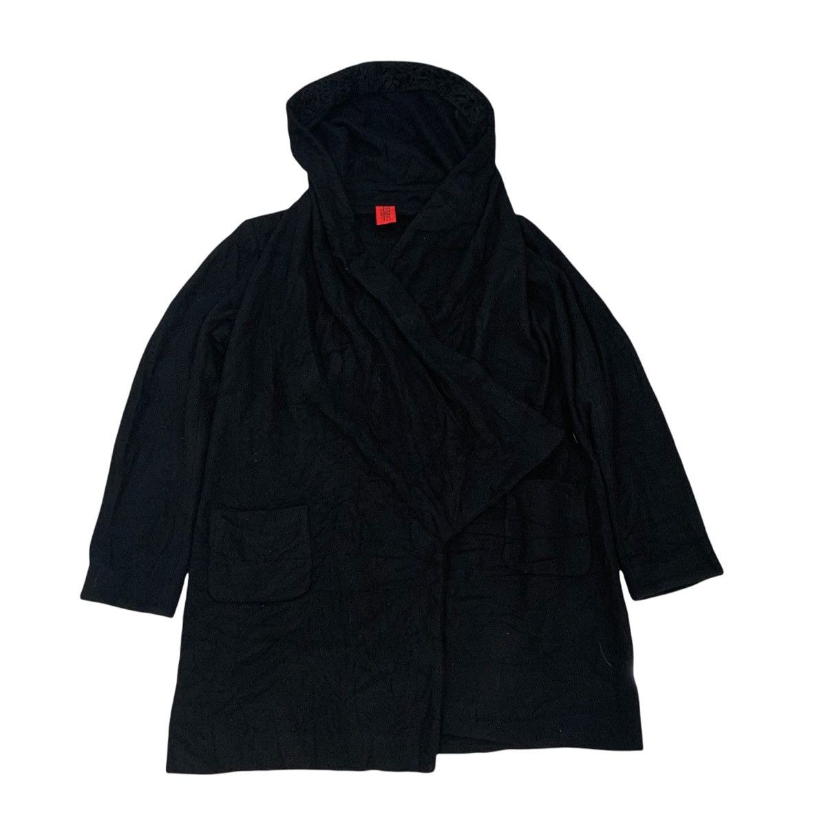image of Heart Haat Issey Miyake Asymmetric Jacket in Black, Men's (Size Small)