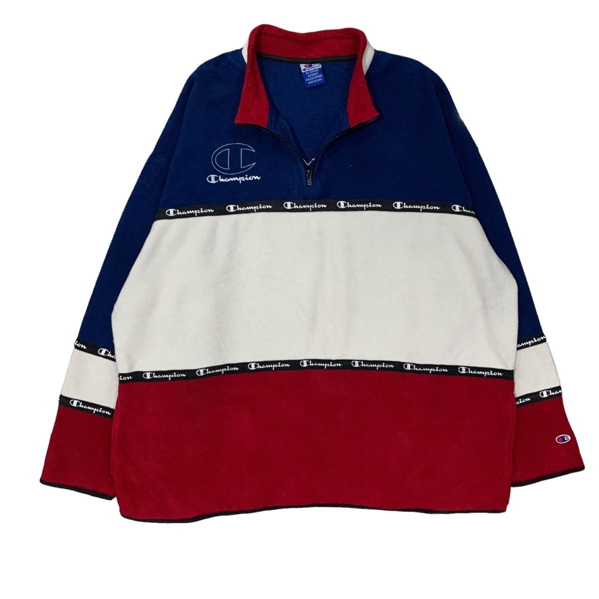 Champion × Vintage Vintage Champion Fleece Pullover Oversized Size US XL / EU 56 / 4 - 3 Thumbnail