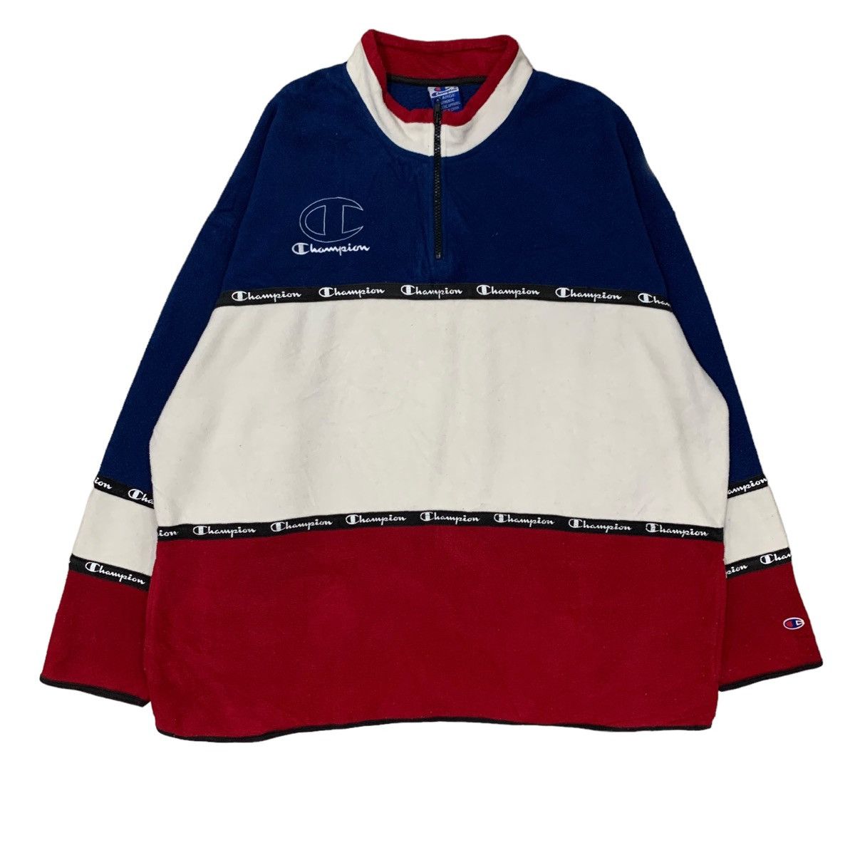 Champion × Vintage Vintage Champion Fleece Pullover Oversized Size US XL / EU 56 / 4 - 2 Thumbnail